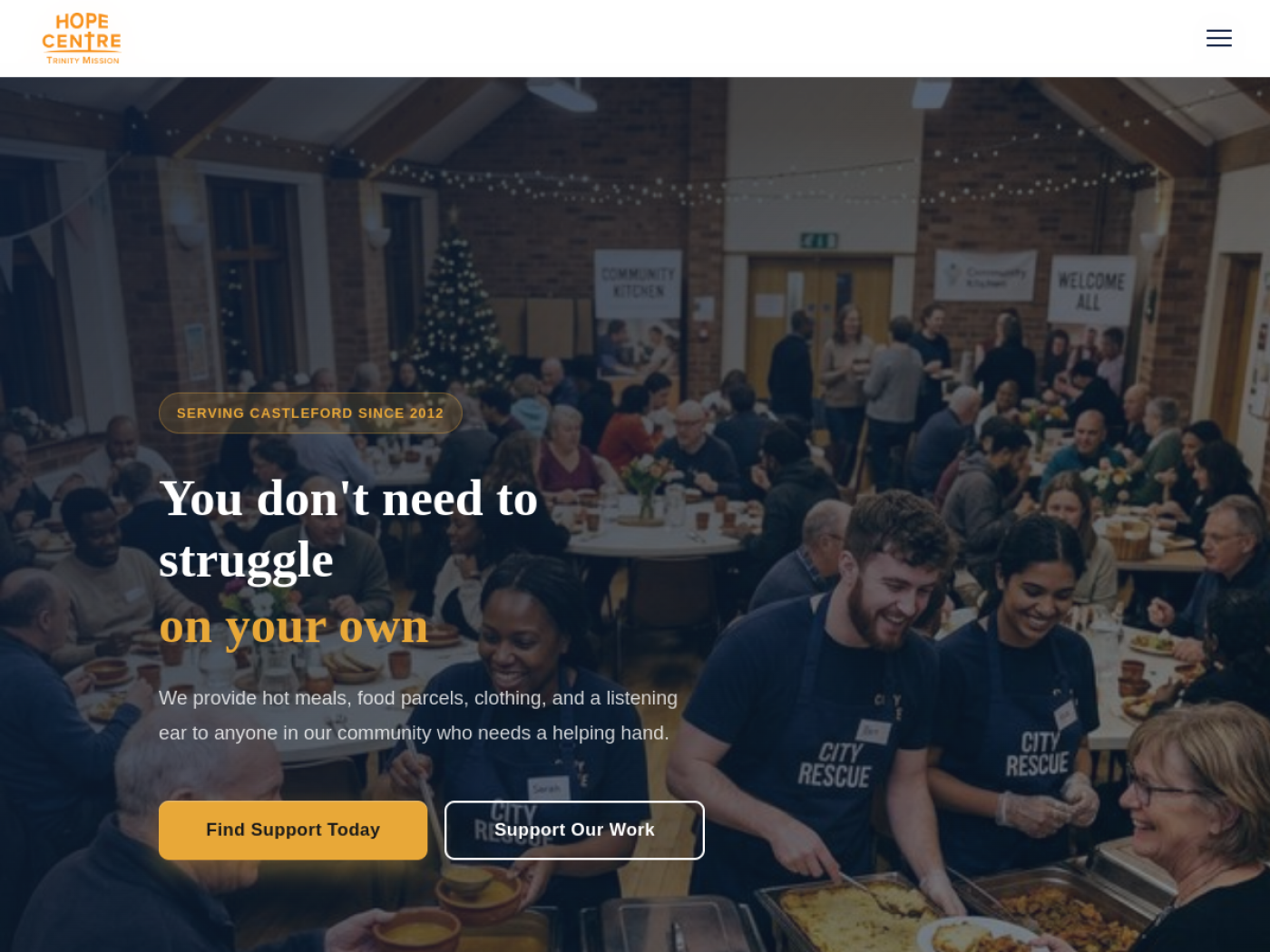 Trinity Mission live website screenshot