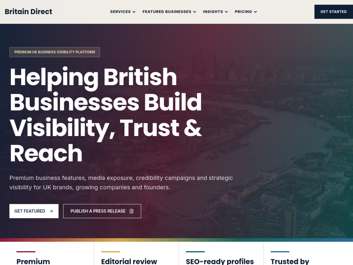Britain Direct live website screenshot