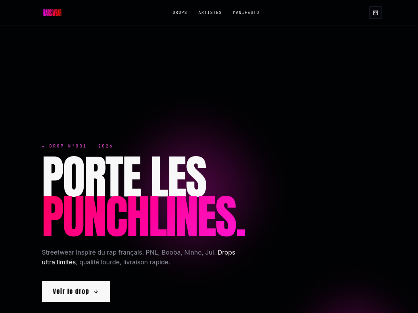 Aperçu du site Bars Wear