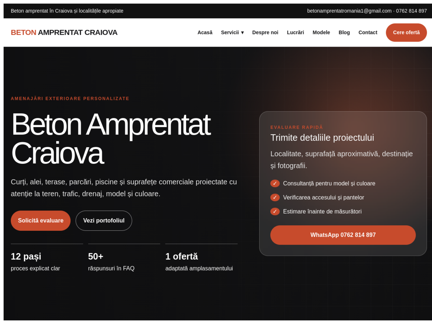 Preview site Beton Amprentat Craiova