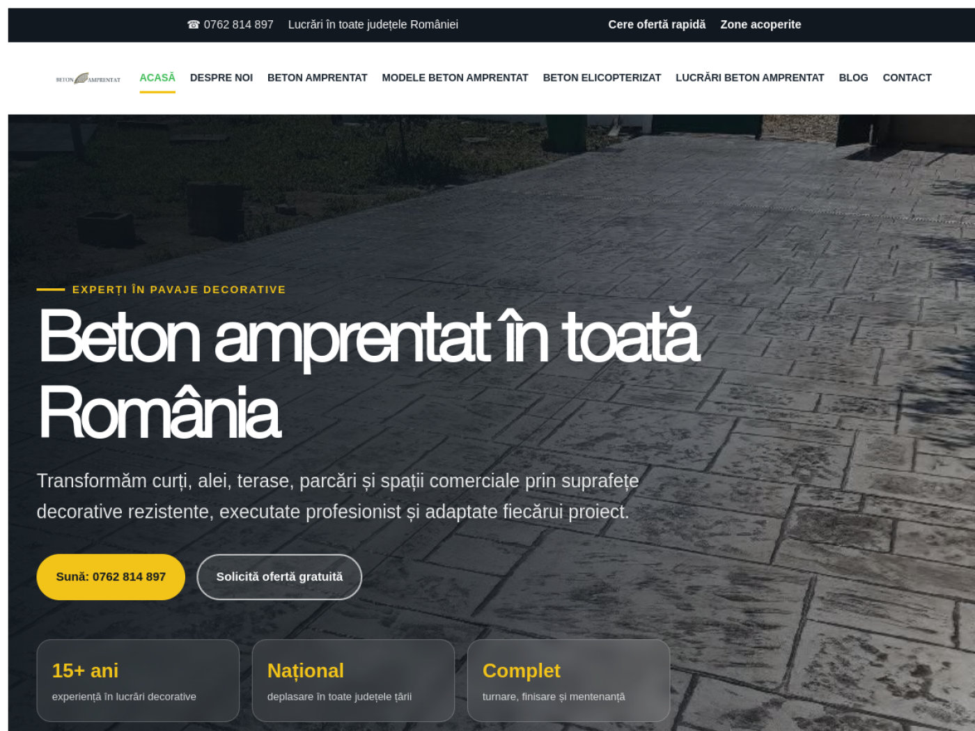 Preview site Beton Amprentat România