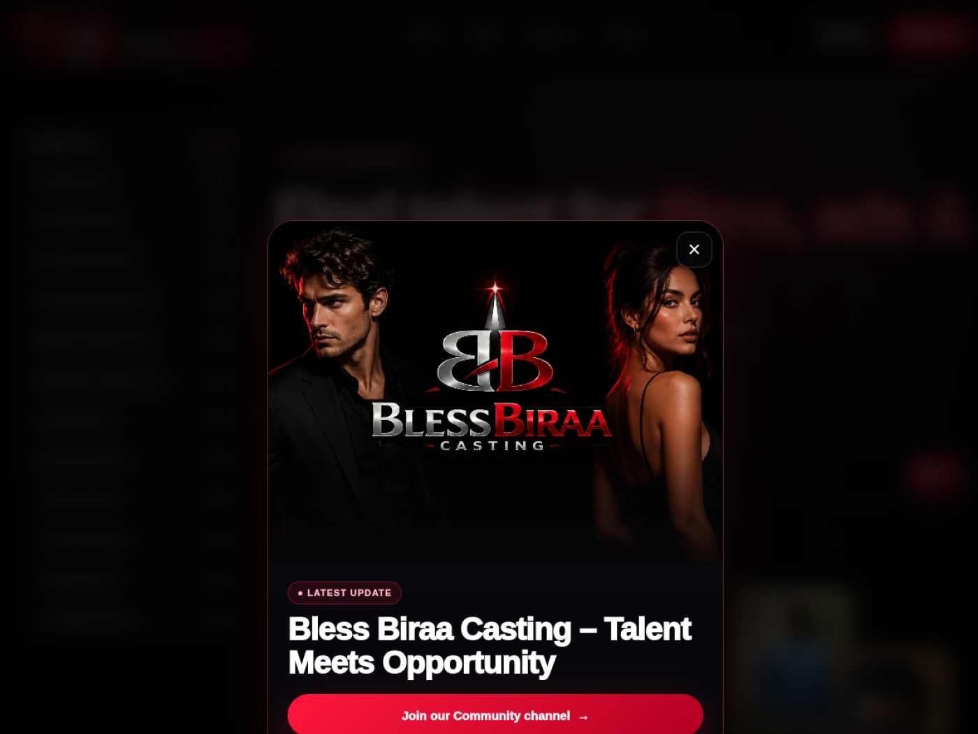 Blessbiraa casting platform preview