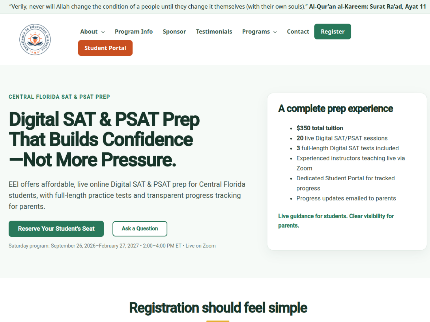 Current redesigned eei-cfl.org homepage