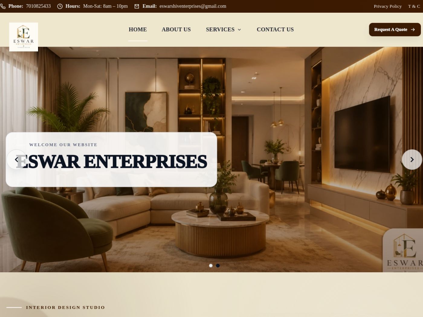 Eswar Enterprises website preview
