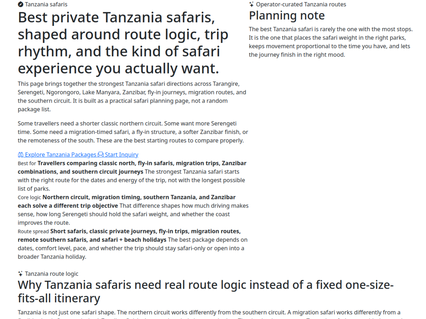 GO TO TANZANIA website preview