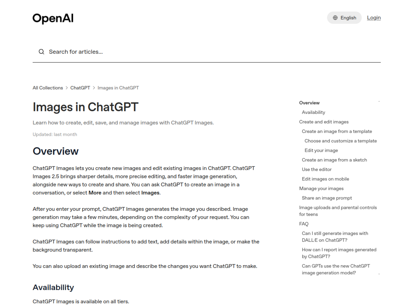 ChatGPT Images feature