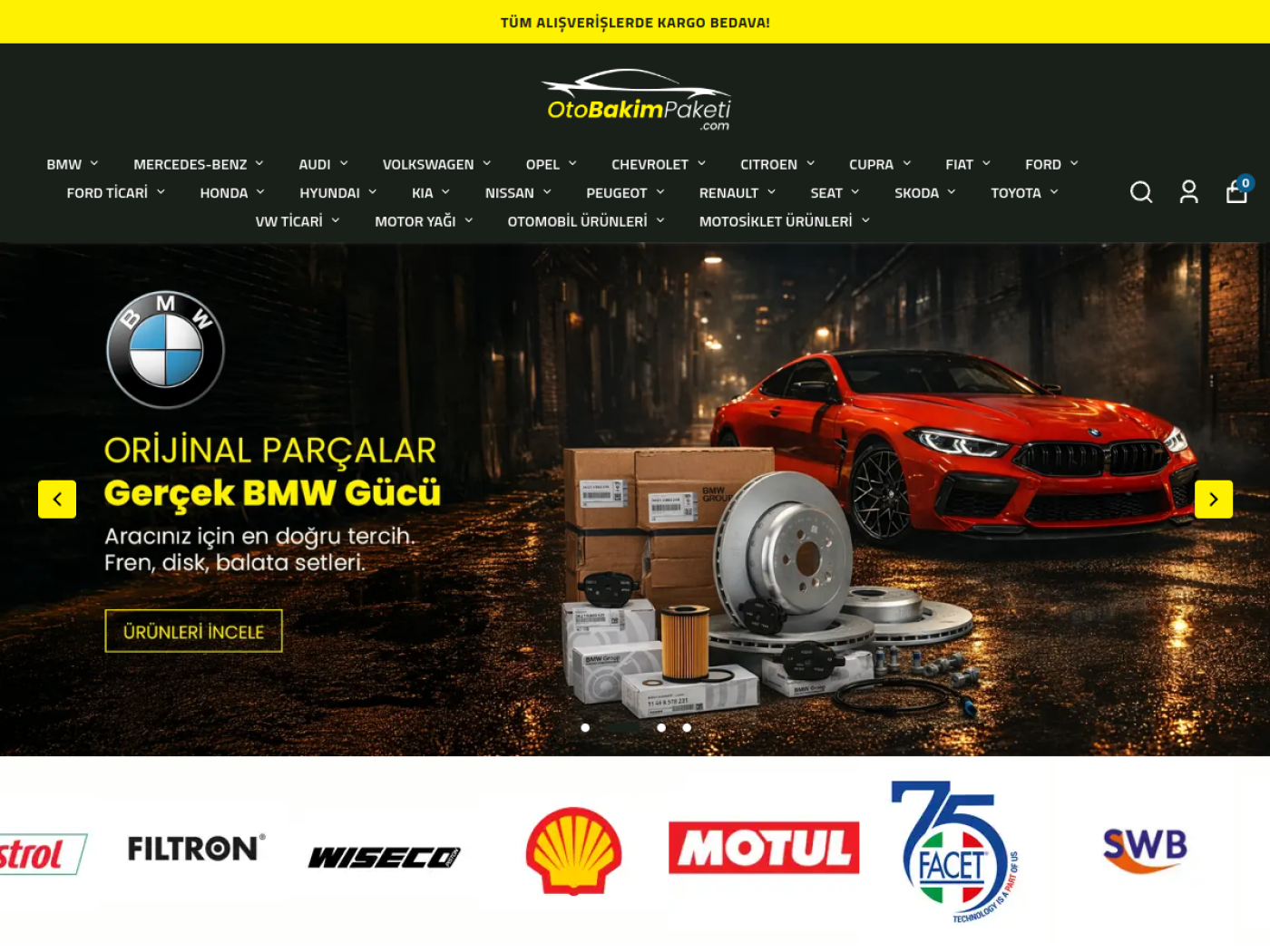 OtoBakımPaketi — e-ticaret sitesi