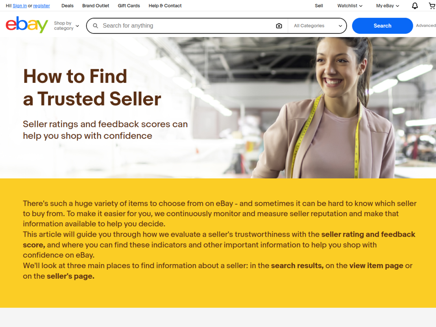 Cómo encontrar vendedores confiables en eBay: feedback, Top Rated y volumen