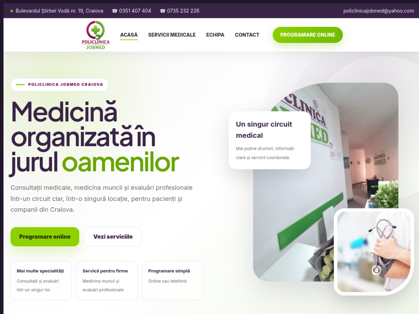 Preview site Policlinica Jobmed