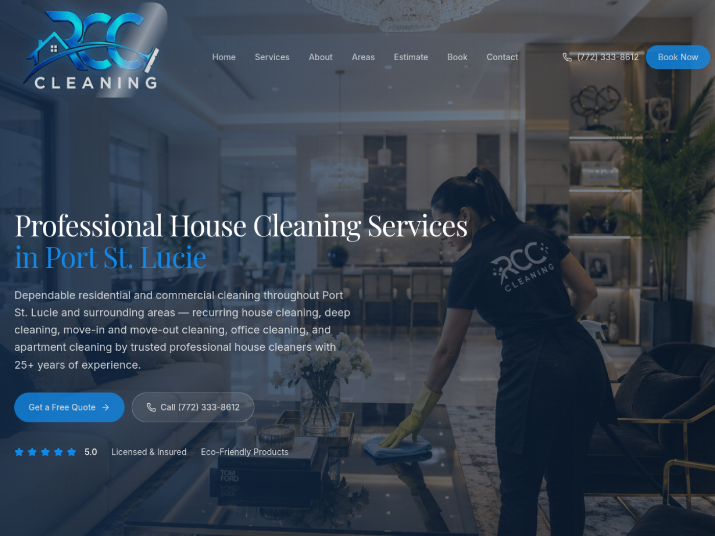 RCC Cleaners website preview