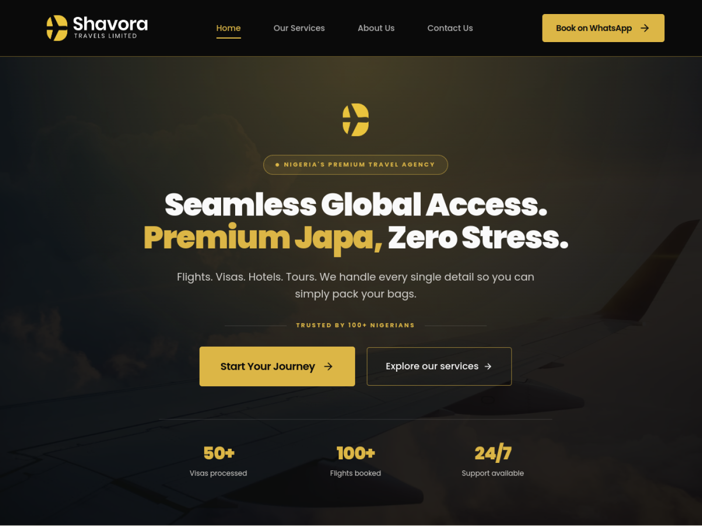 Shavora Travel website preview