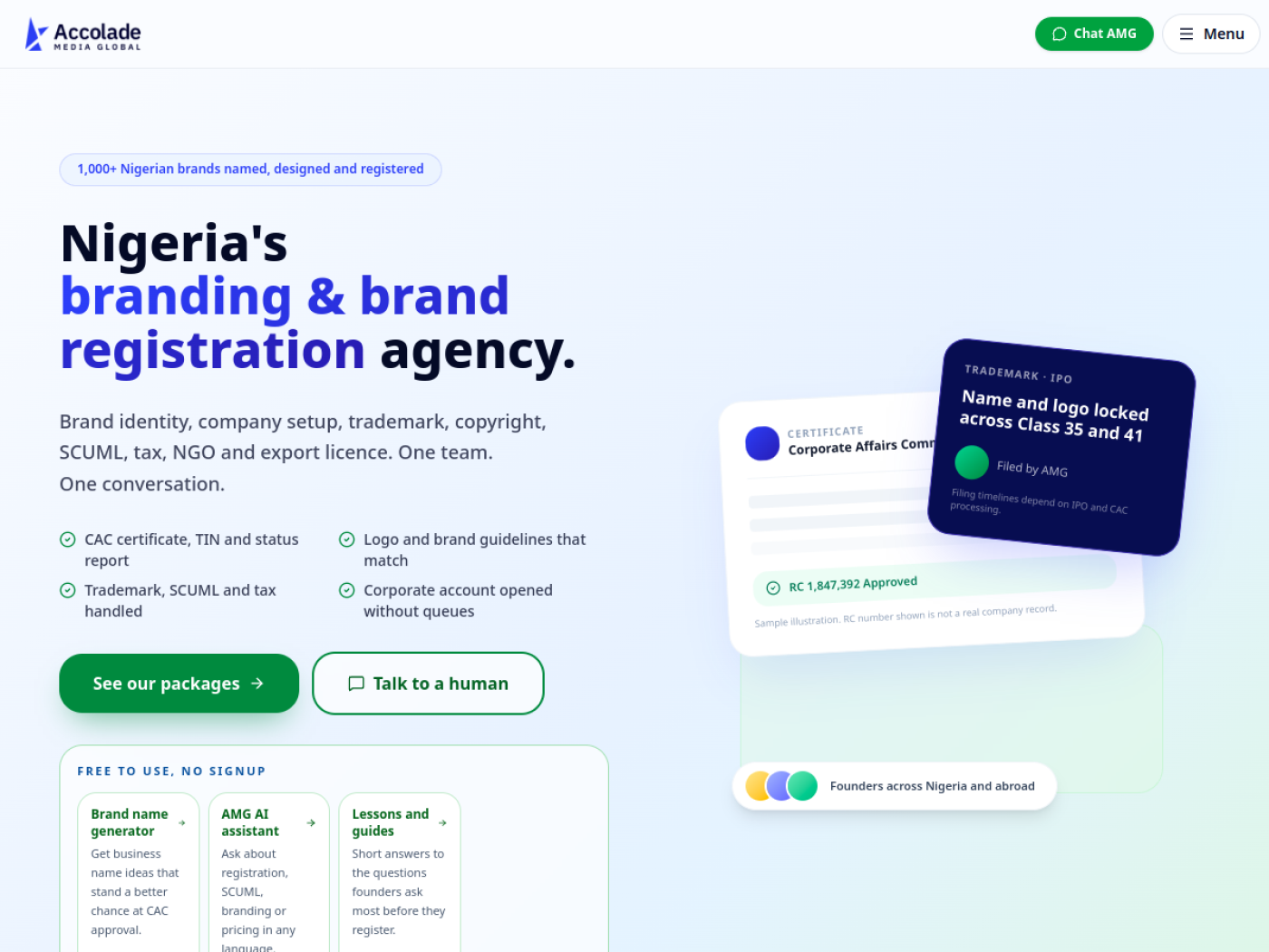 Brand Registration Hub website preview