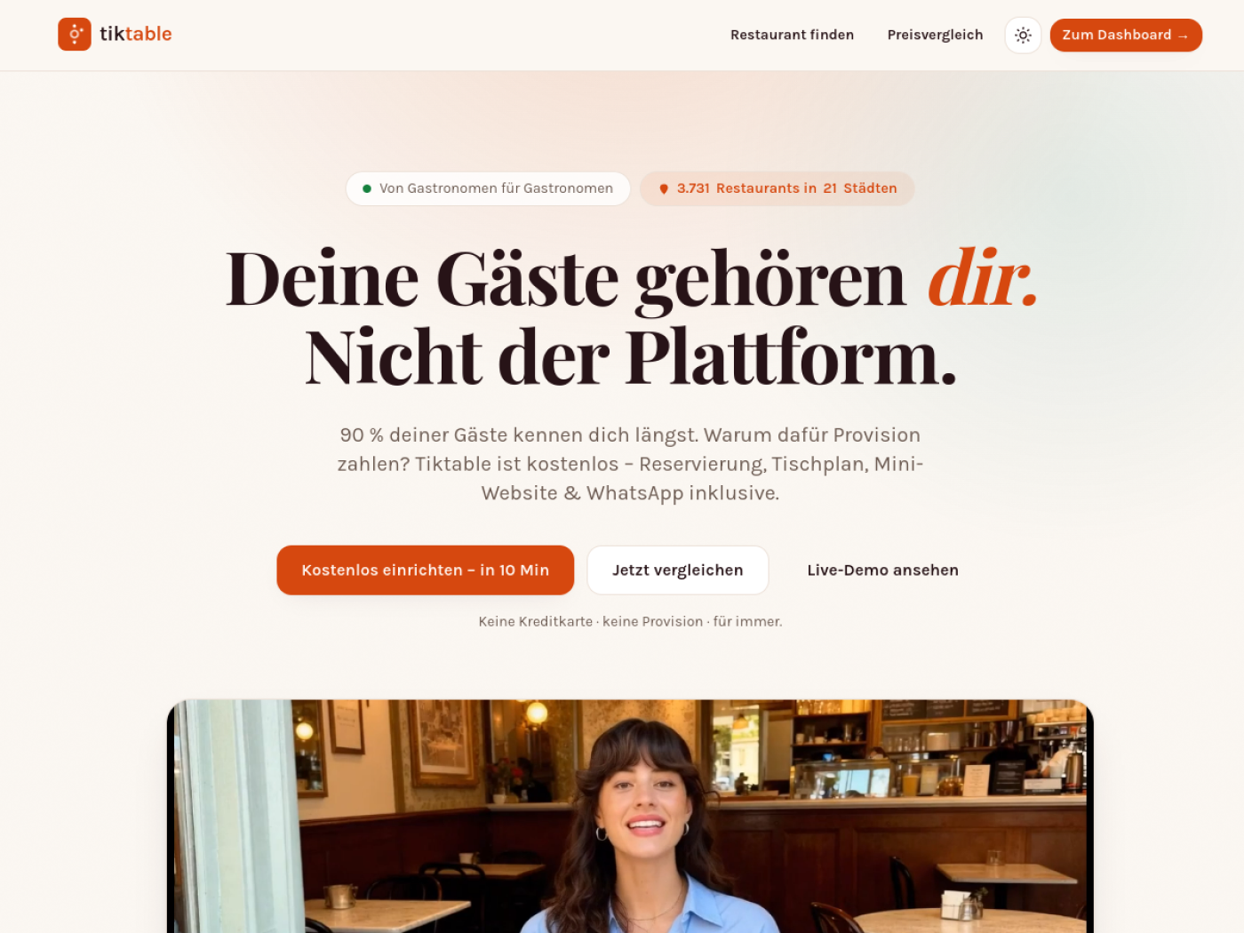 Restaurant reservations (SaaS)
