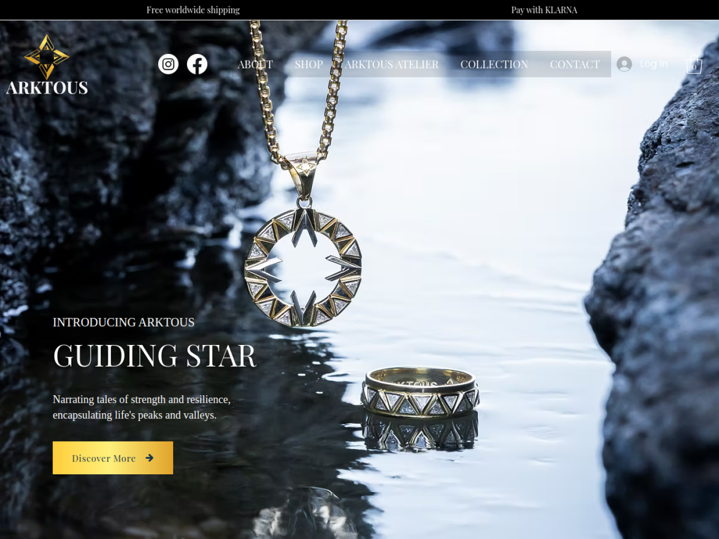 Arktous desktop homepage