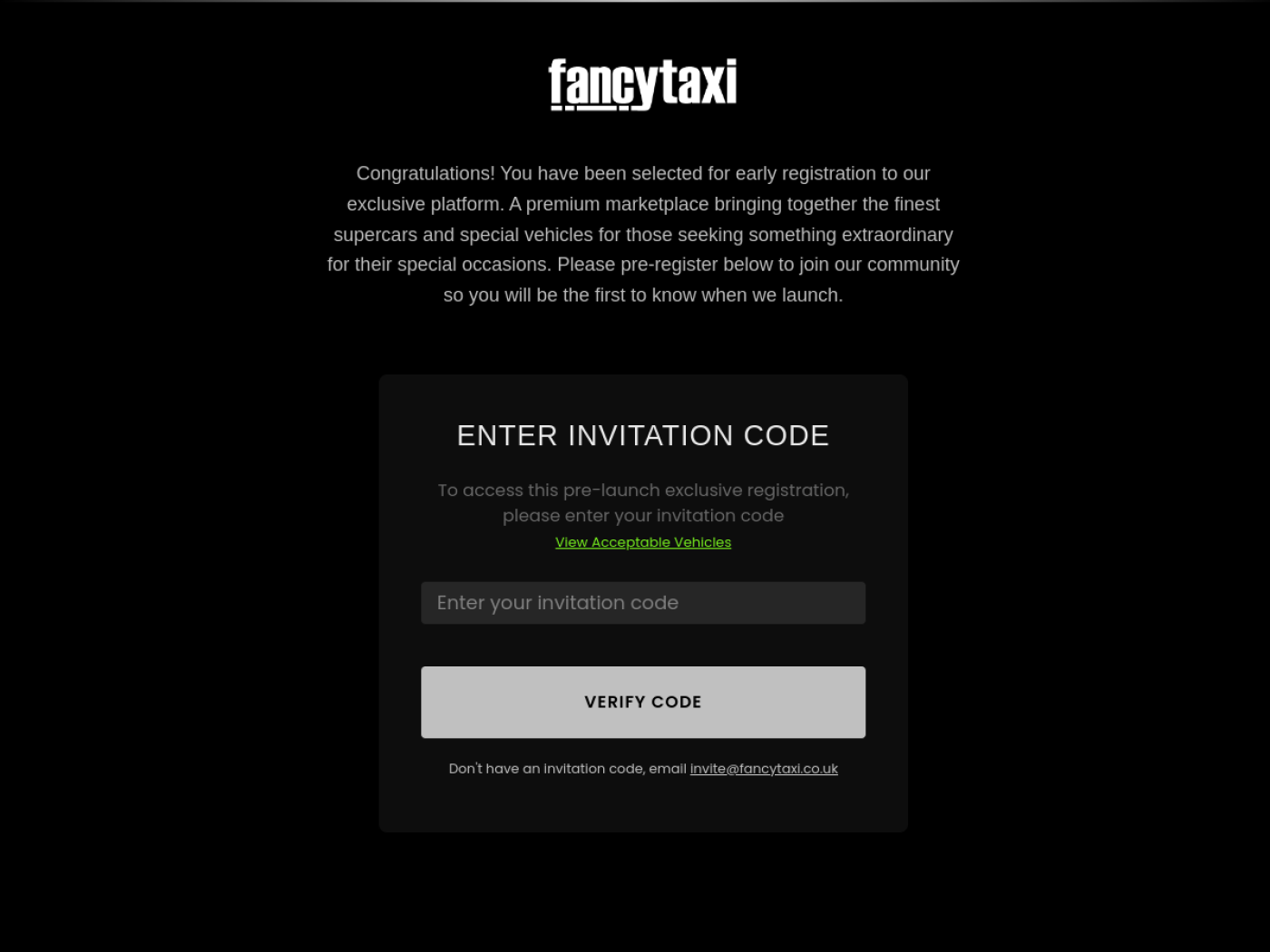 Fancy Taxi website