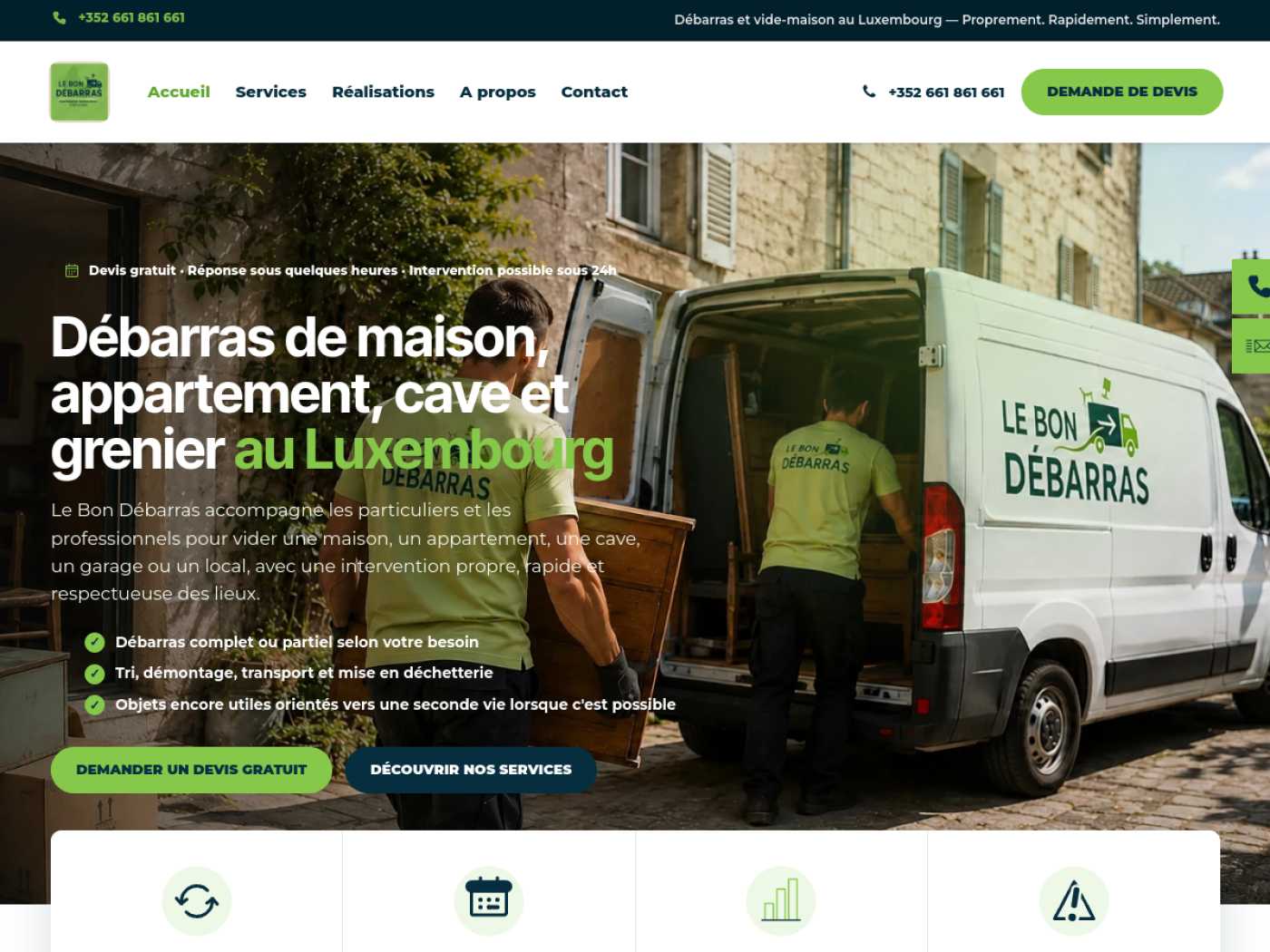Aperçu du site Le Bon Débarras