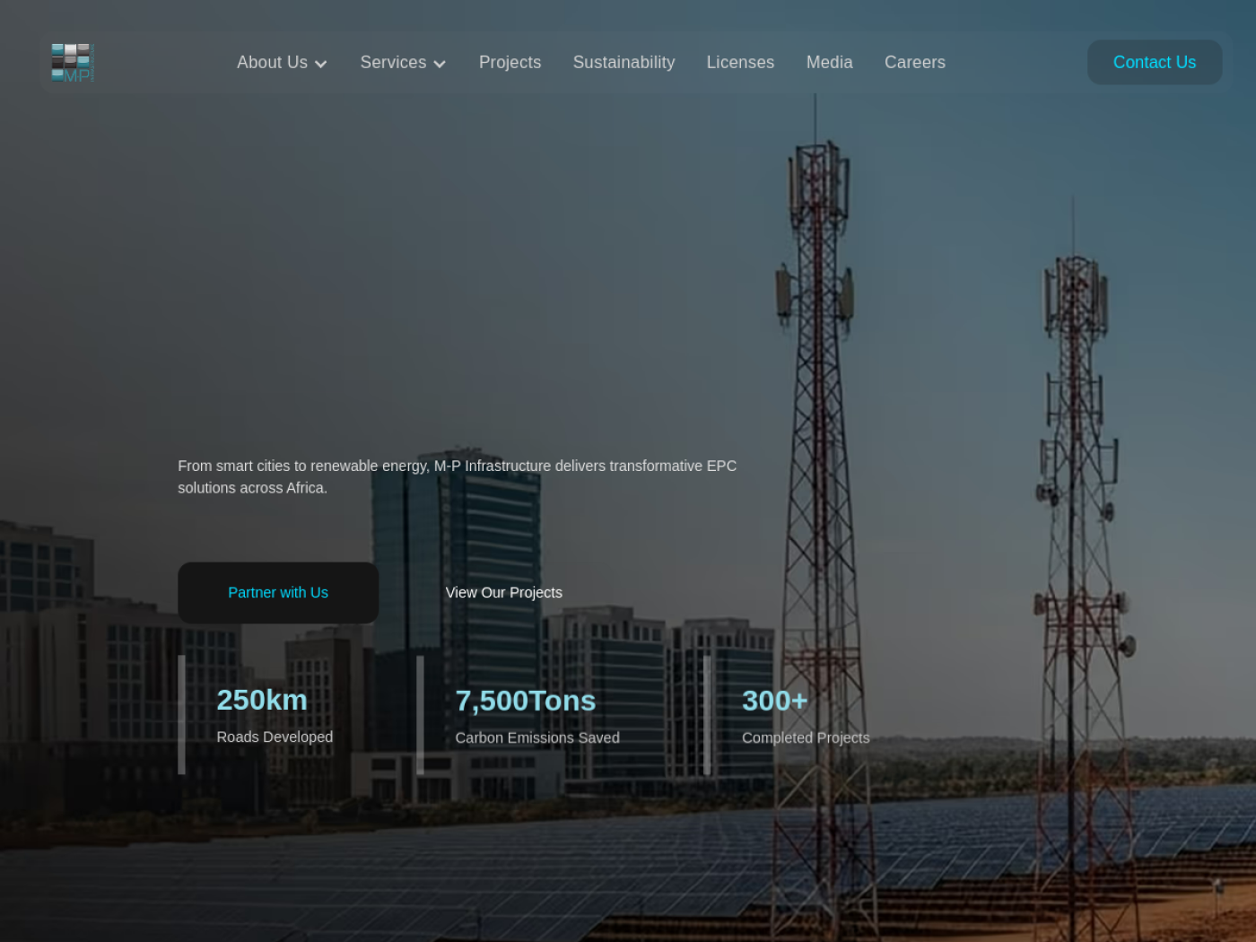 Screenshot of M-P Infrastructure