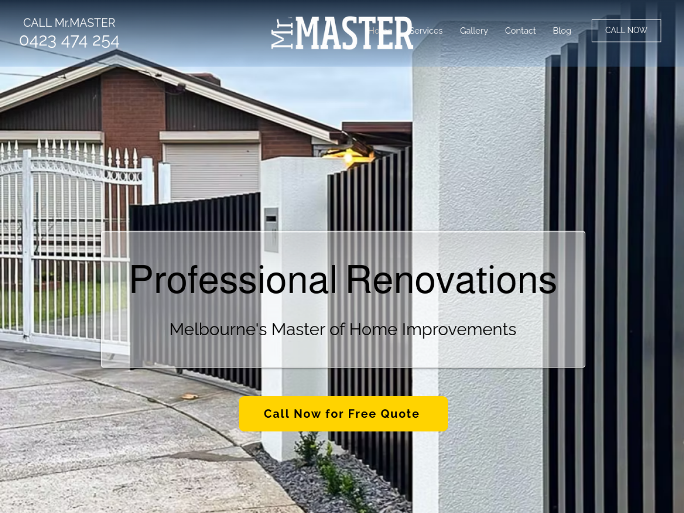Mr. Master desktop homepage