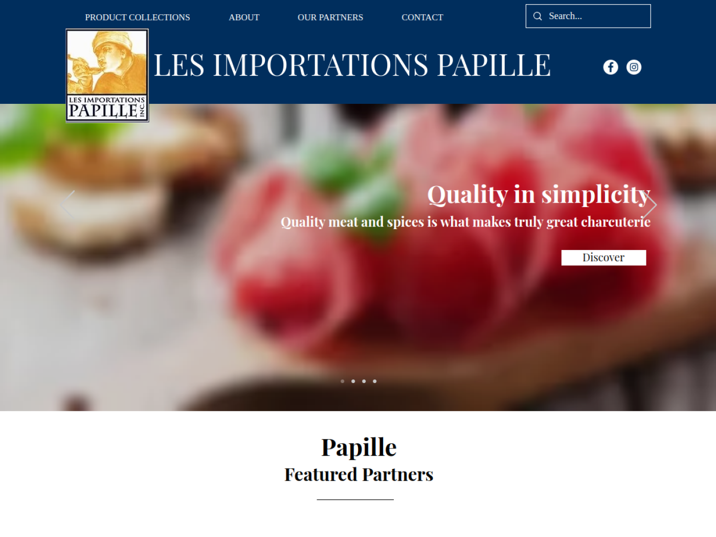 Papille desktop homepage