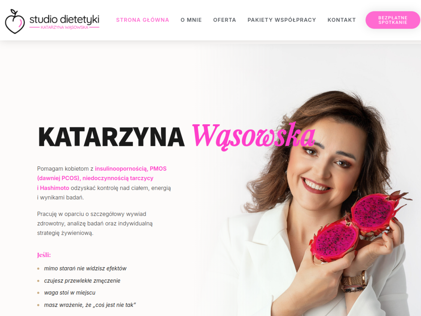 Strona internetowa Studio Dietetyki KG