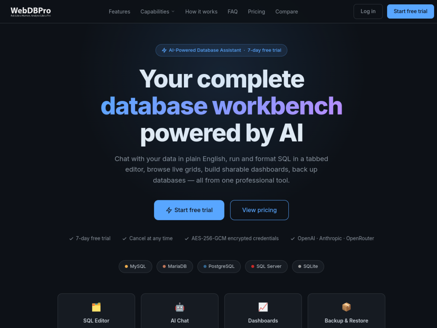 WebDB Pro website