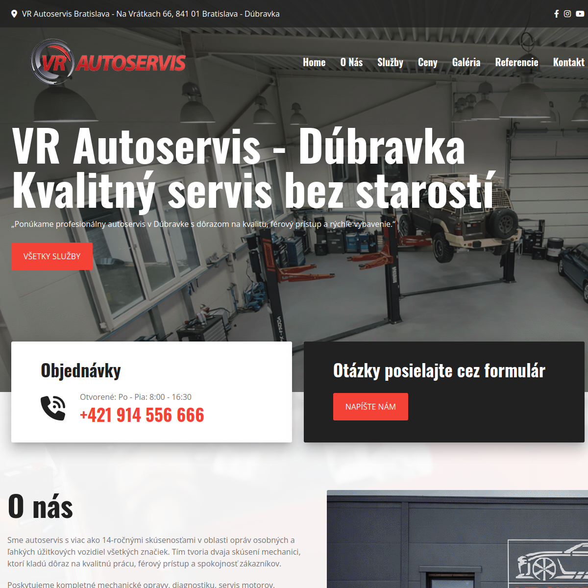 Náhľad webu Bratislava Autoservis