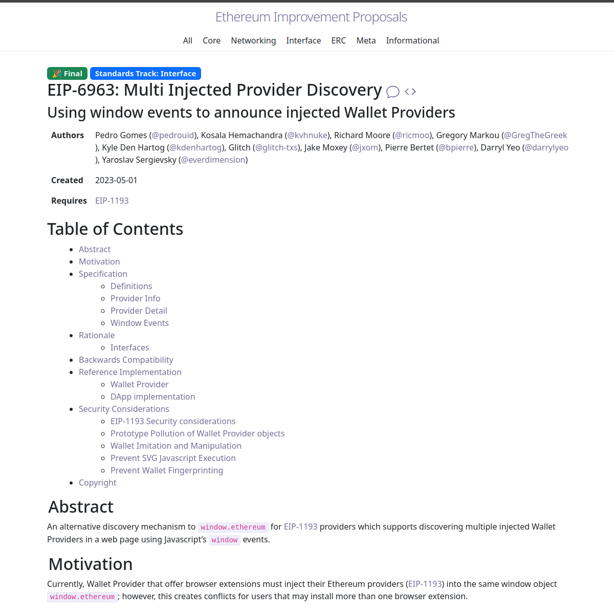 Editorial placeholder for an EIP-6963 explainer page