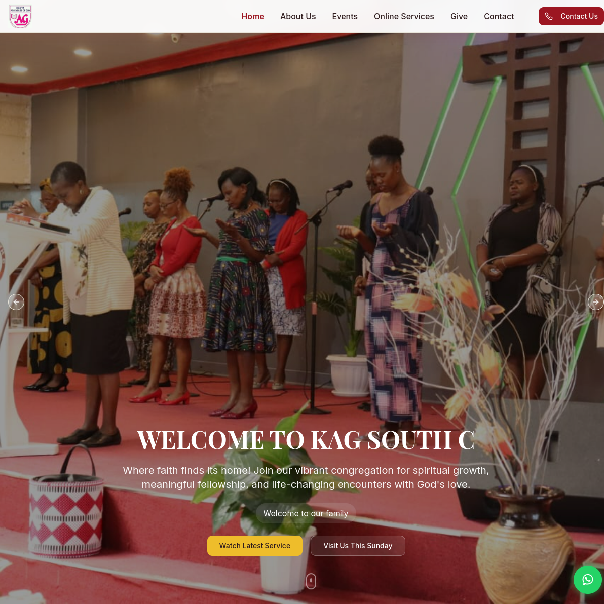 KAG South C community organisation website
