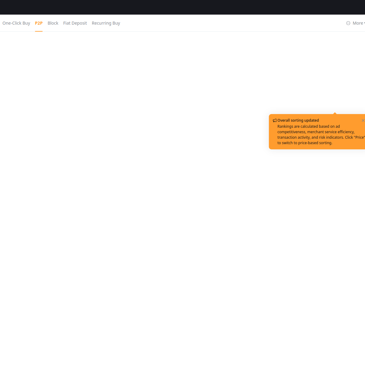 Editorial placeholder for a P2P crypto exchange comparison page