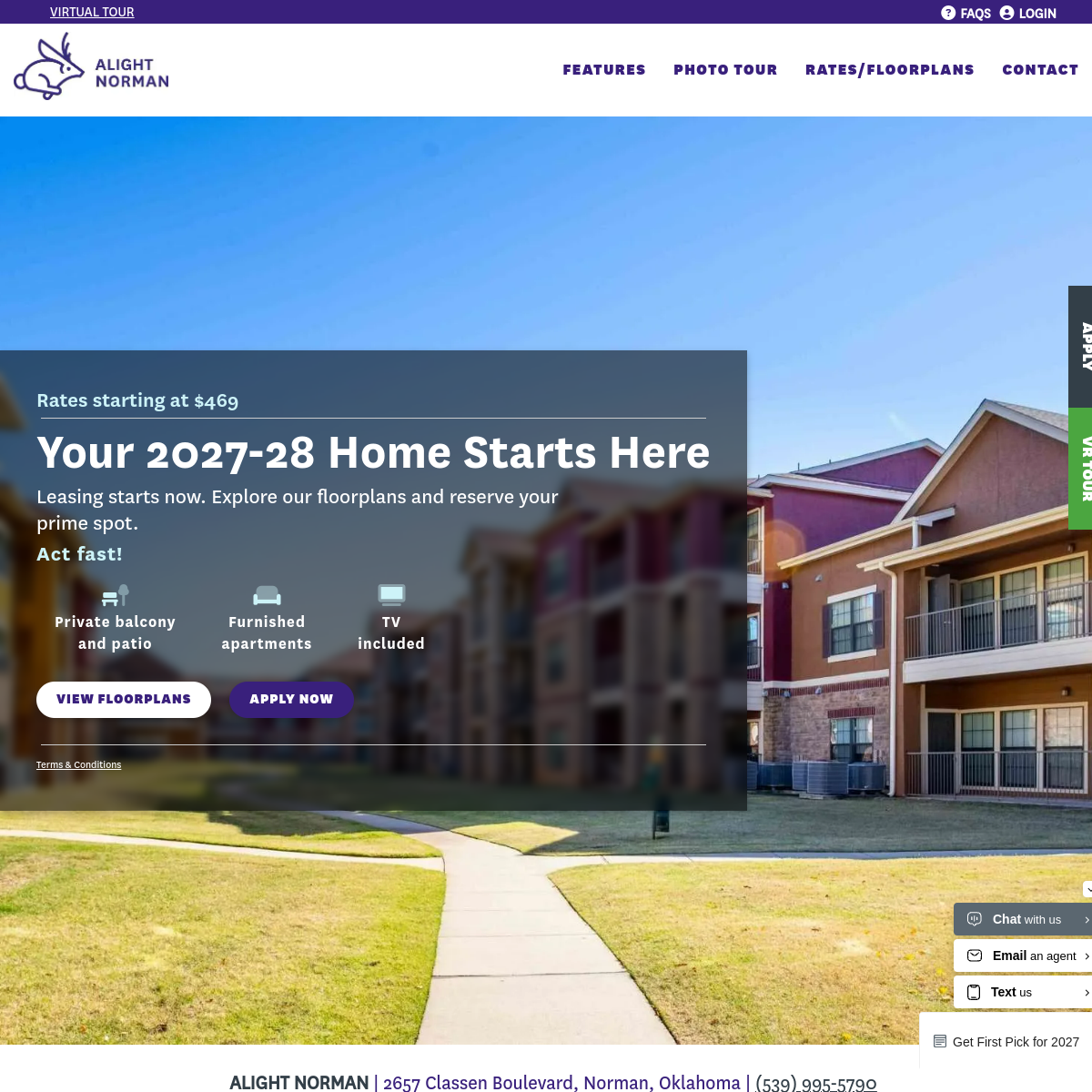 Screenshot of the Alight Norman website