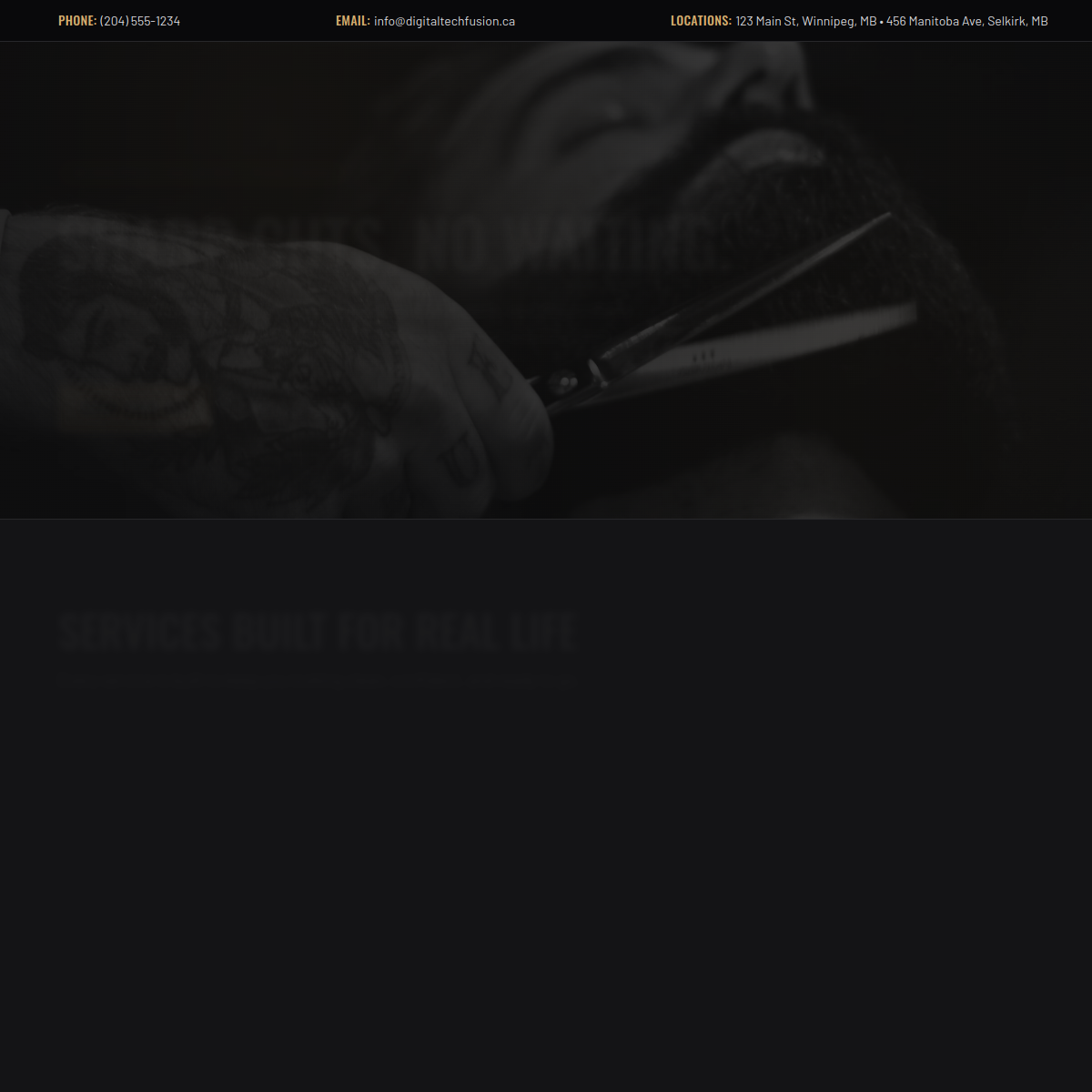 Prairie Fade Co. website preview