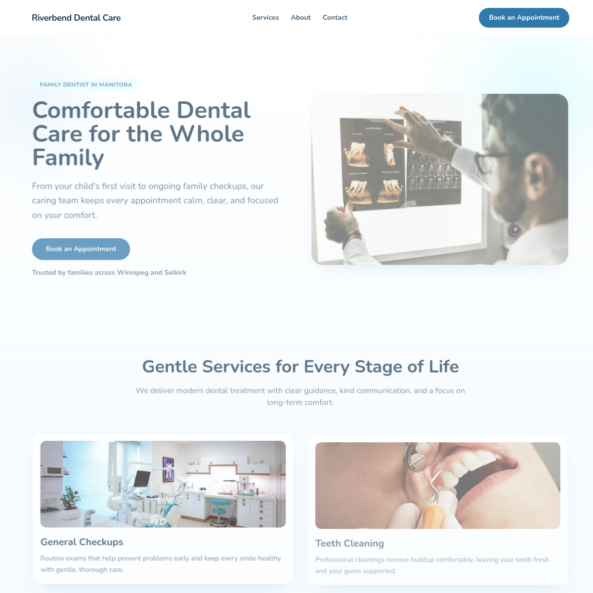 Riverbend Dental Care website preview