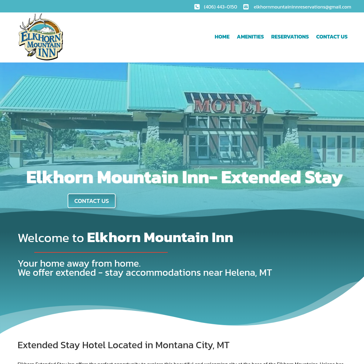 Screenshot of the Elkhorn Mountain Inn website