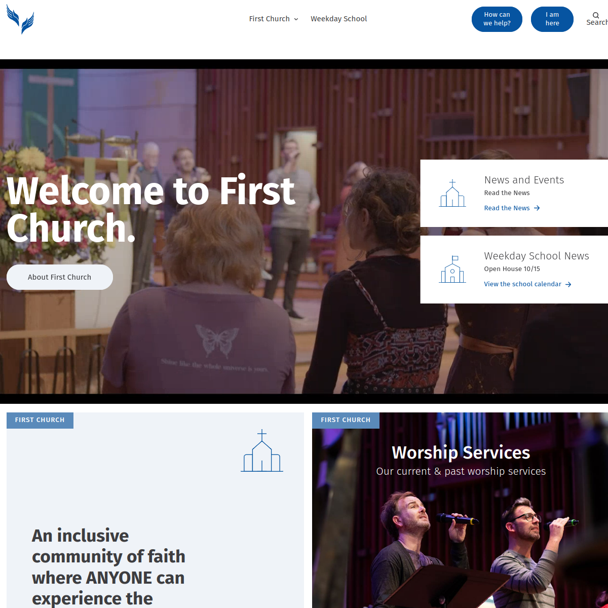 Screenshot of the First United Methodist Church website