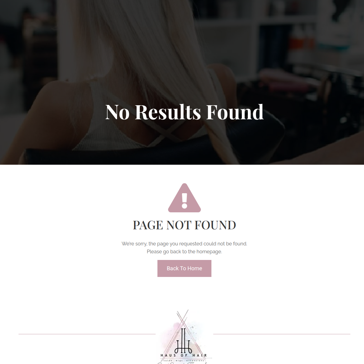Screenshot of the Haus of Hair website