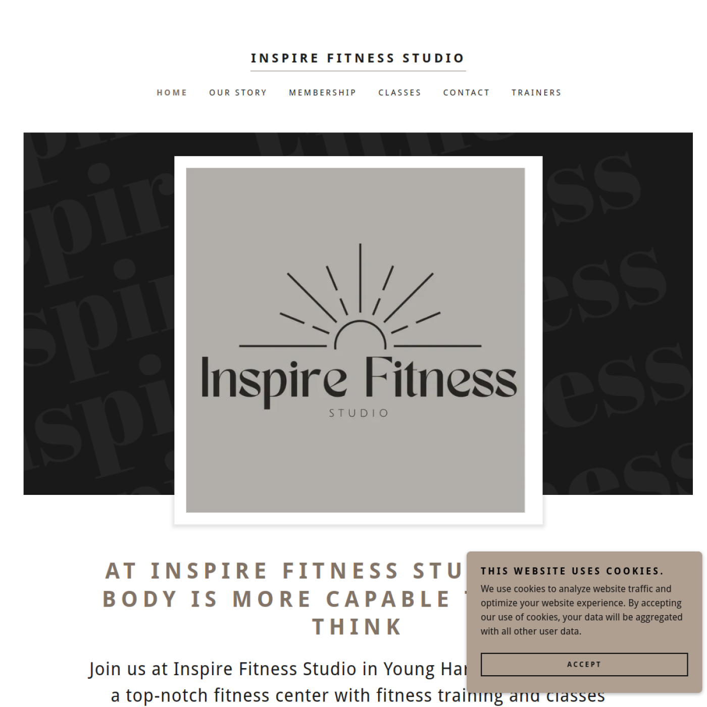 InspireFitness-Studio.com website screenshot