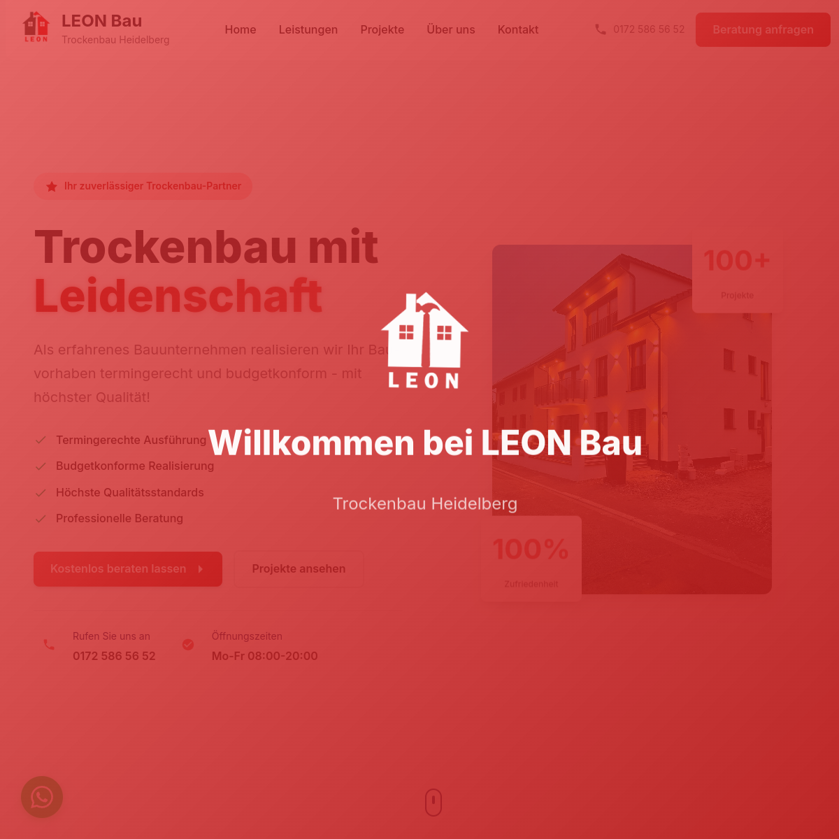 Screenshot von Leon Bau – Trockenbau