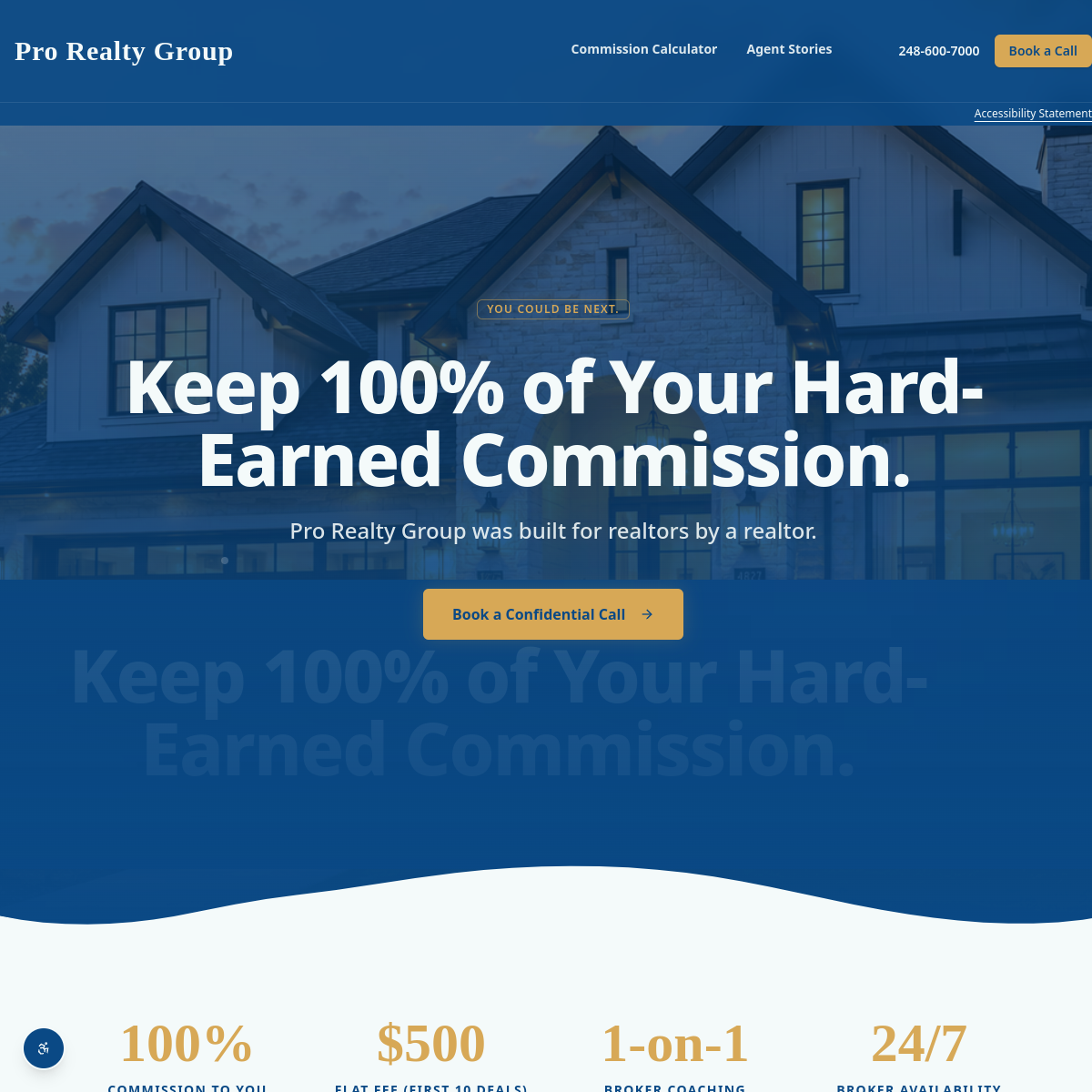 Screenshot of the Pro Realty Group website
