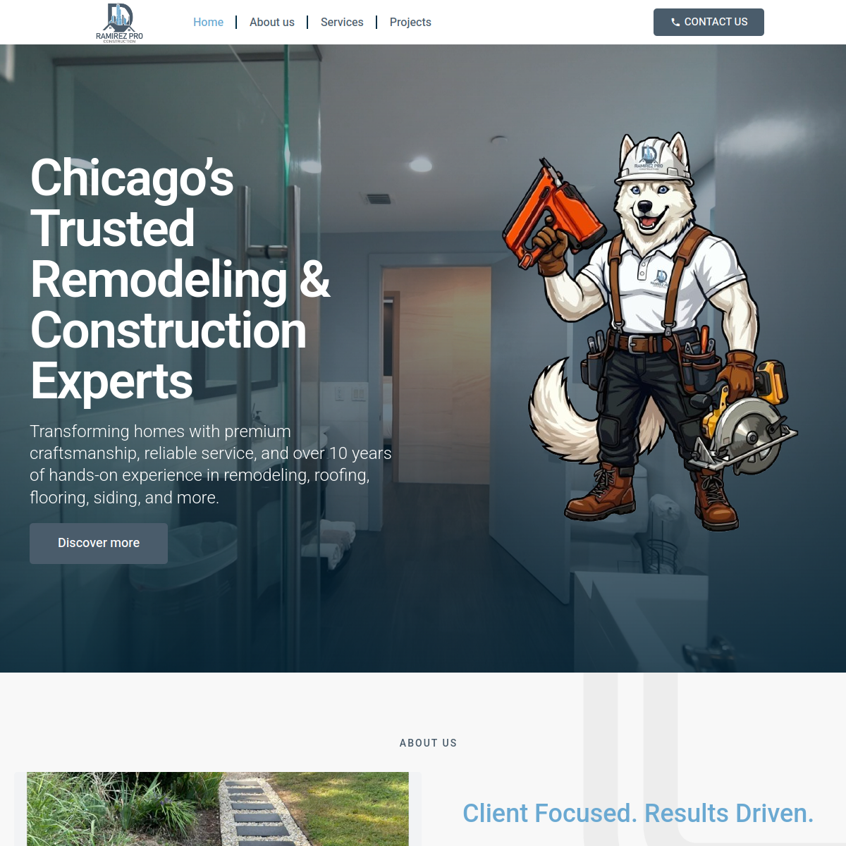 Screenshot of the Ramirez Pro Construction website