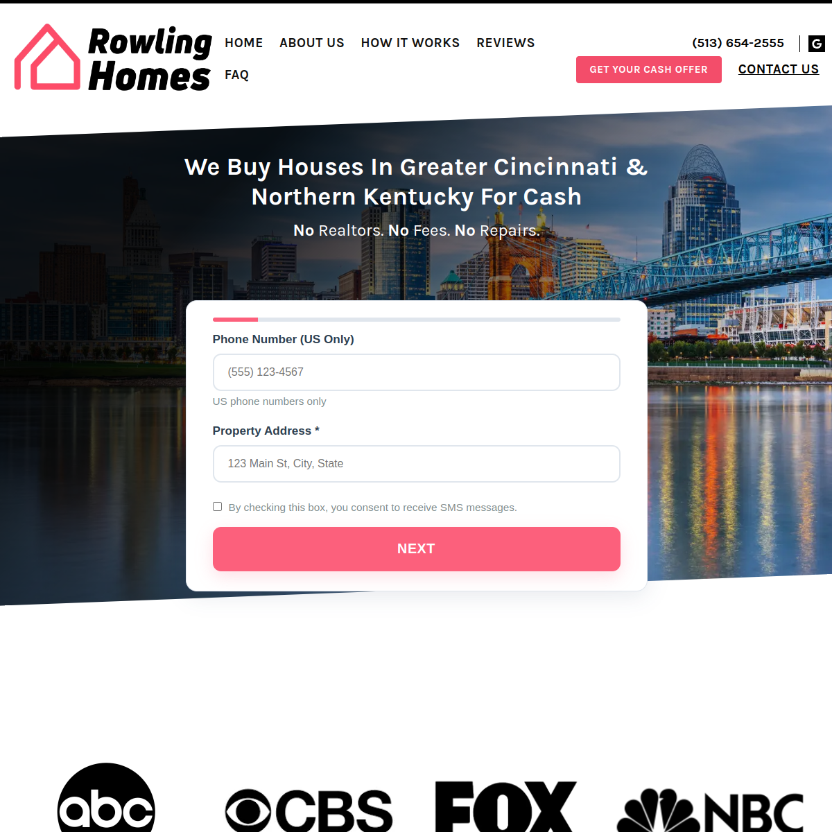Screenshot of the Rowling Homes website