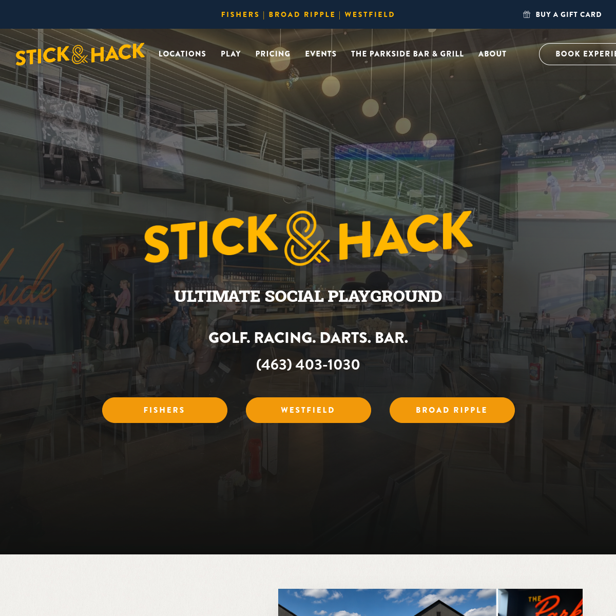 Screenshot of the Stick and Hack website