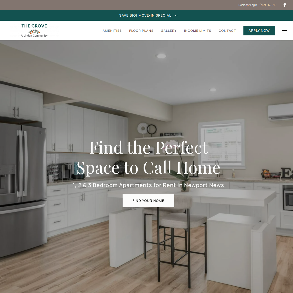 Screenshot of the The Grove, a Linden Community website