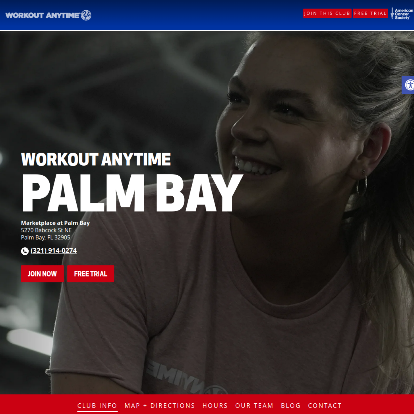 Workout Anytime Palm Bay website screenshot