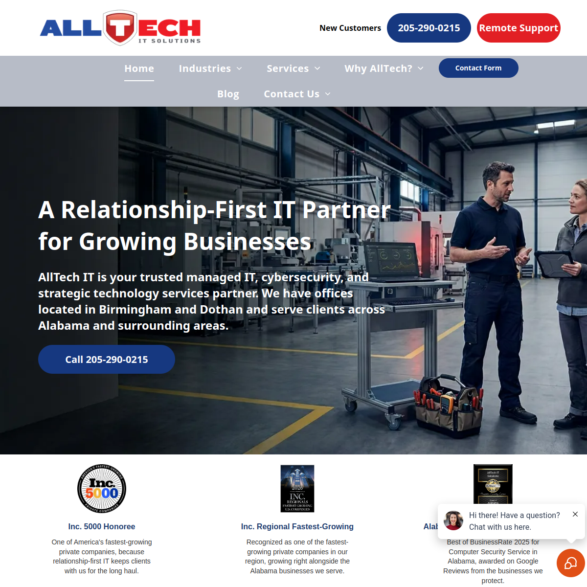 Screenshot of the Alltech IT Solutions website