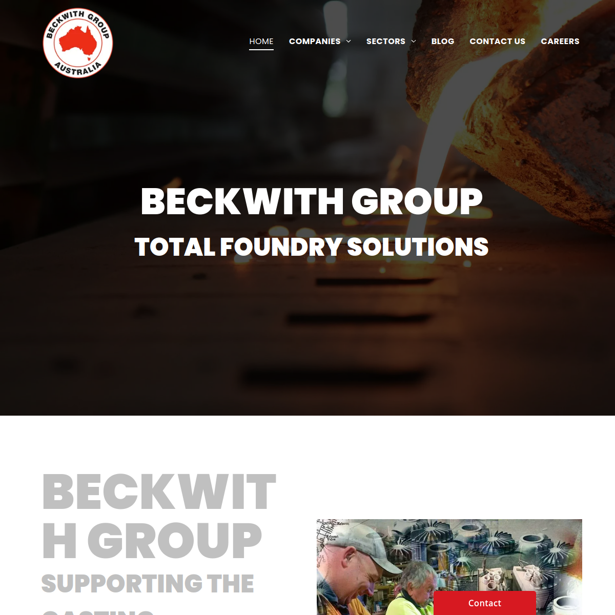 Screenshot of the Beckwith Group website