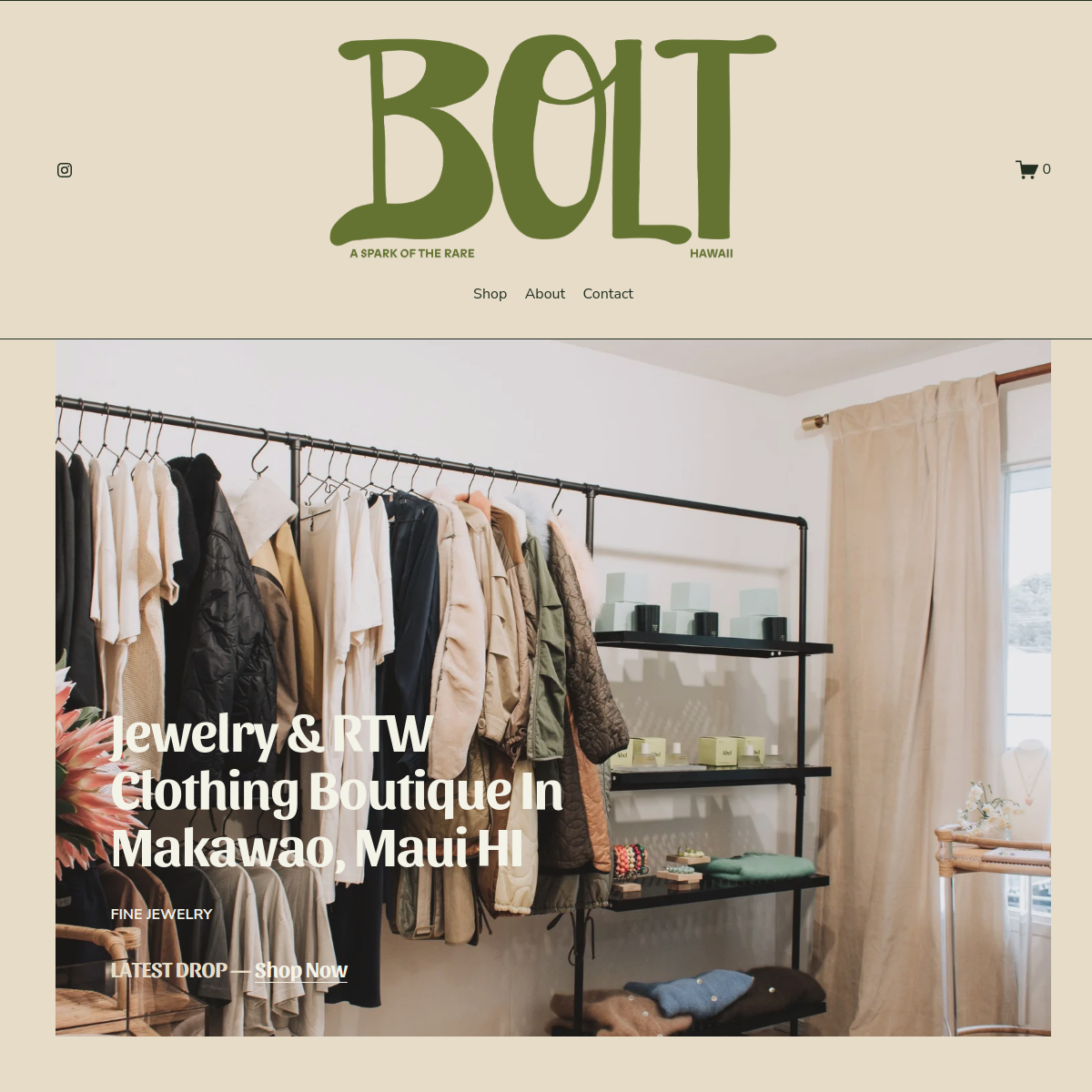 Screenshot of the Bolt Hawaii website