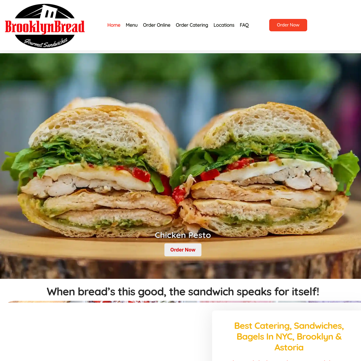 Screenshot of the Brooklyn Bread website