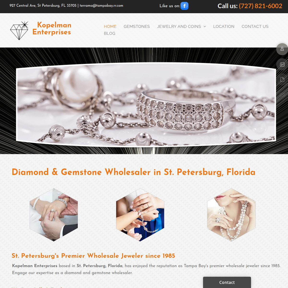 Screenshot of the Kopelman Enterprises website