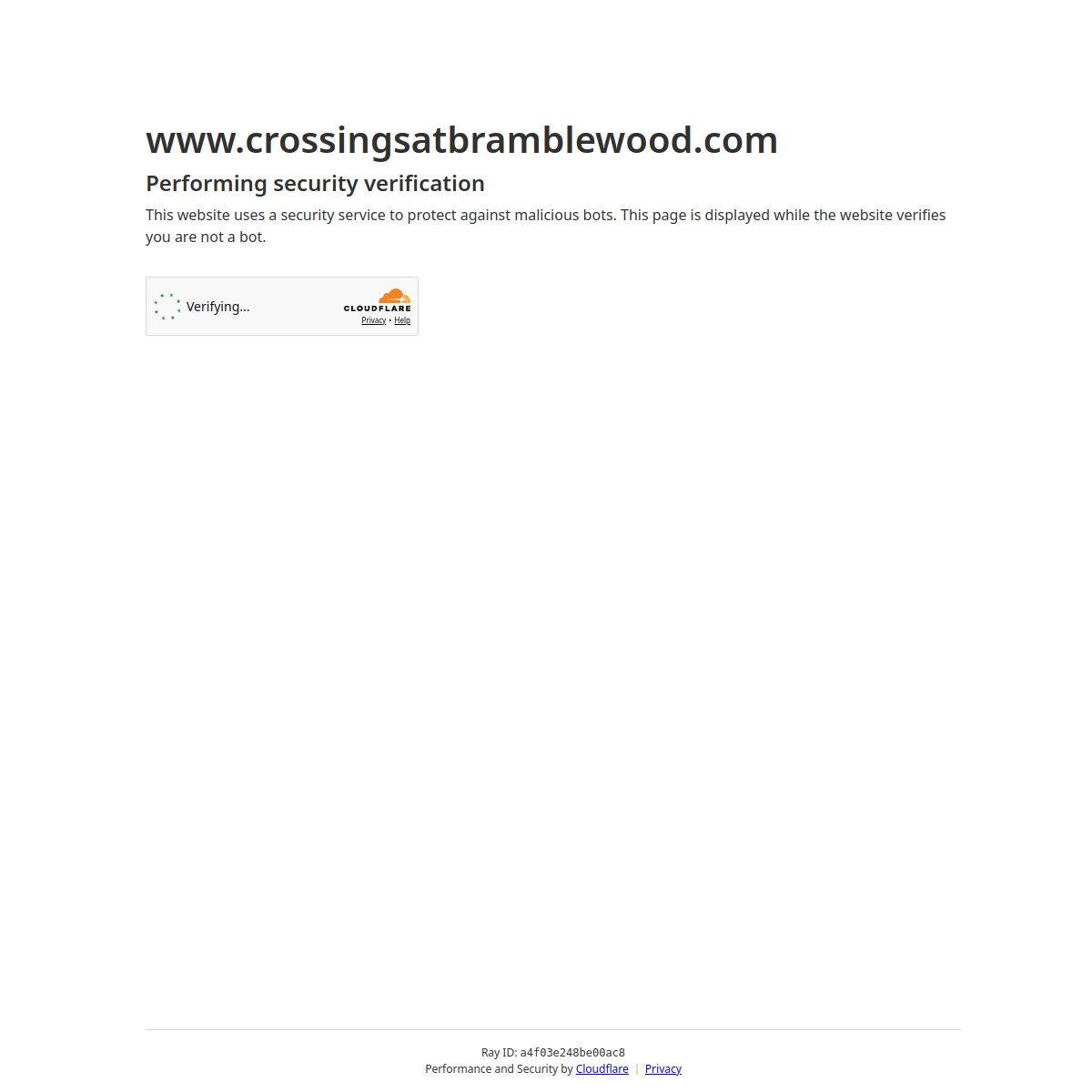 Screenshot of the The Crossings at Bramblewood Apartment Homes website