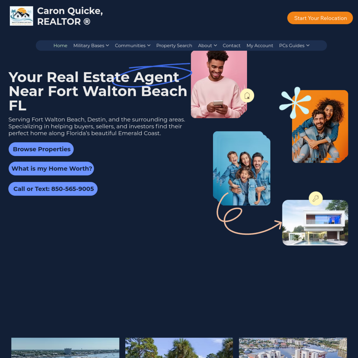 Screenshot of the Caron Quicke REALTOR website